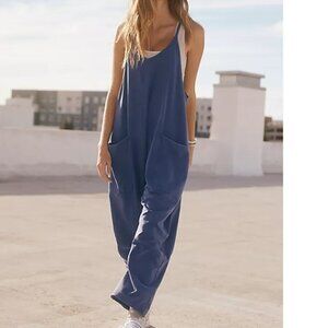 Free People Movement Hot Shot Onesie Overalls Blue Size Small